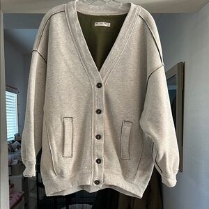 Free People Fleece cardigan